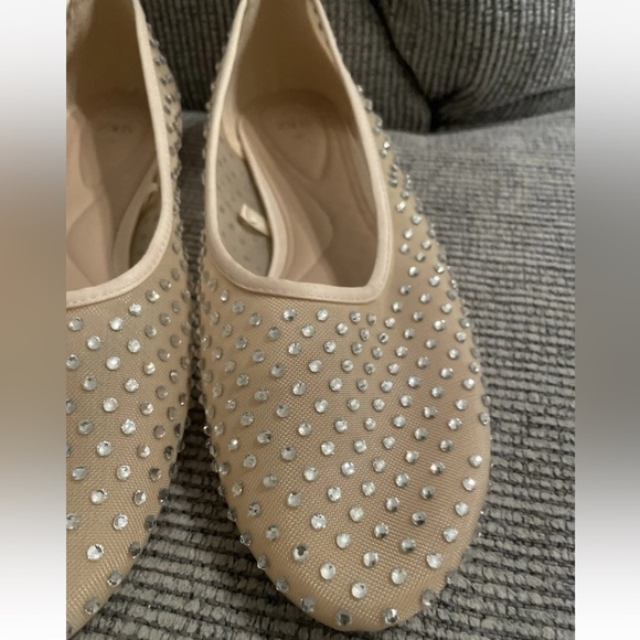 Zara Beige Studded Flats - Picture 4 of 16
